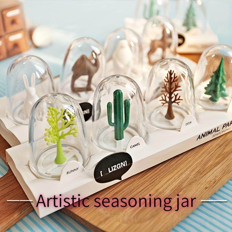 Creative Animal & Plant Theme Seasoning Jar Set (4 Bottles) - My Store