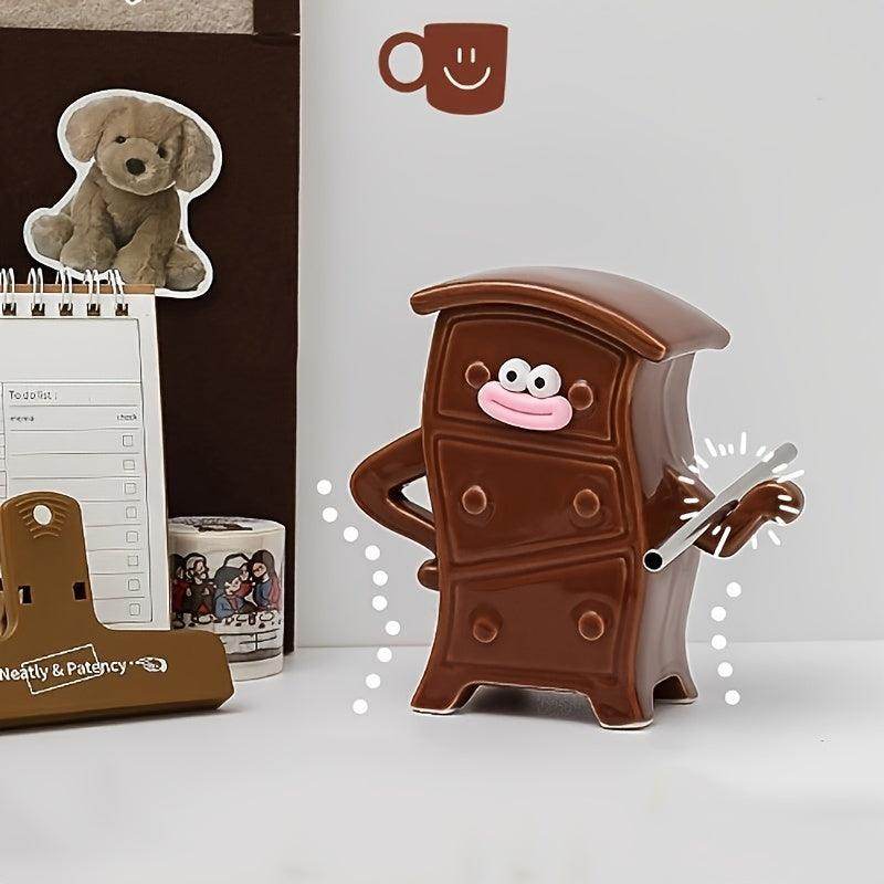 Whimsical Animal Print Glass Mug with Straw - My Store