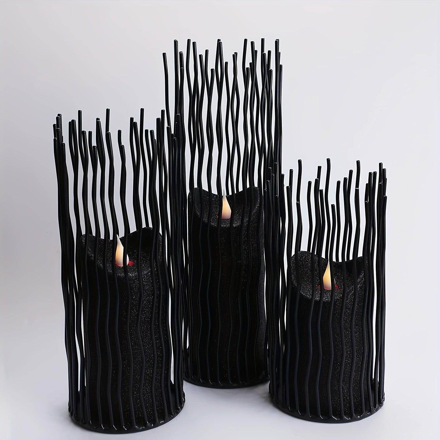 Set of 3 Metal Wire Willow Candle Holders - My Store