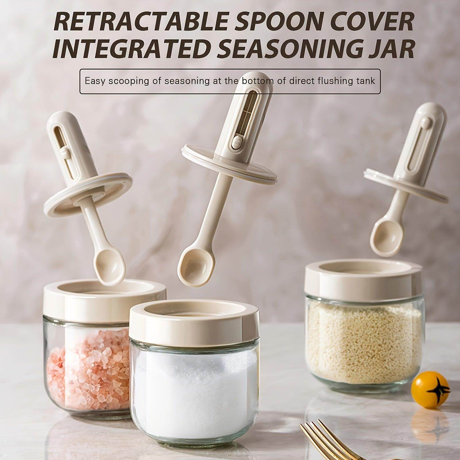 Seasoning Jar with Integrated Spoon & Sealed Lid - My Store