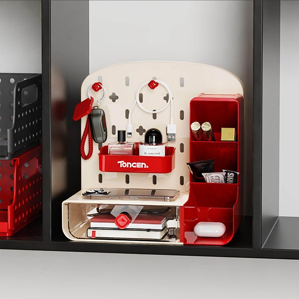 Multifunctional Office Desk Organizer with Hole Board and Drawer - My Store