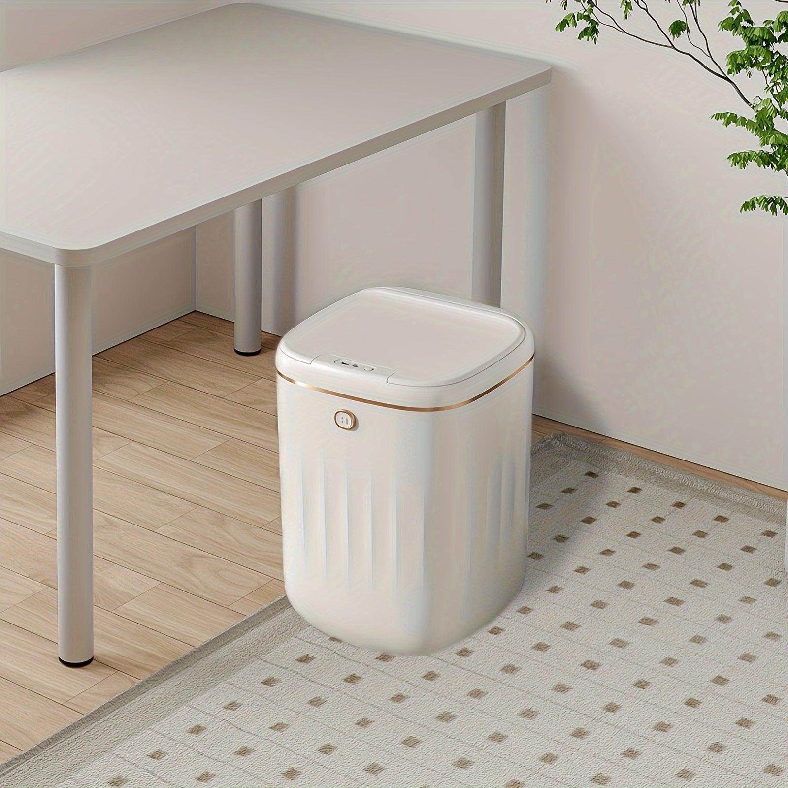 White/Cream Smart Trash Can - My Store