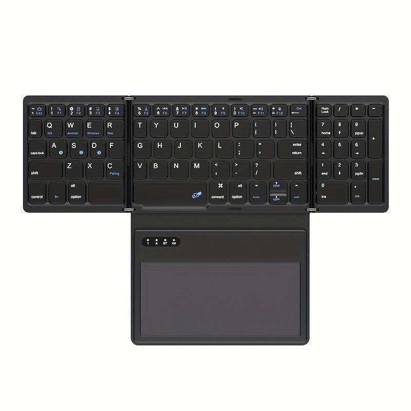 Compact Folding Wireless Keyboard – Touchpad & Rechargeable - My Store