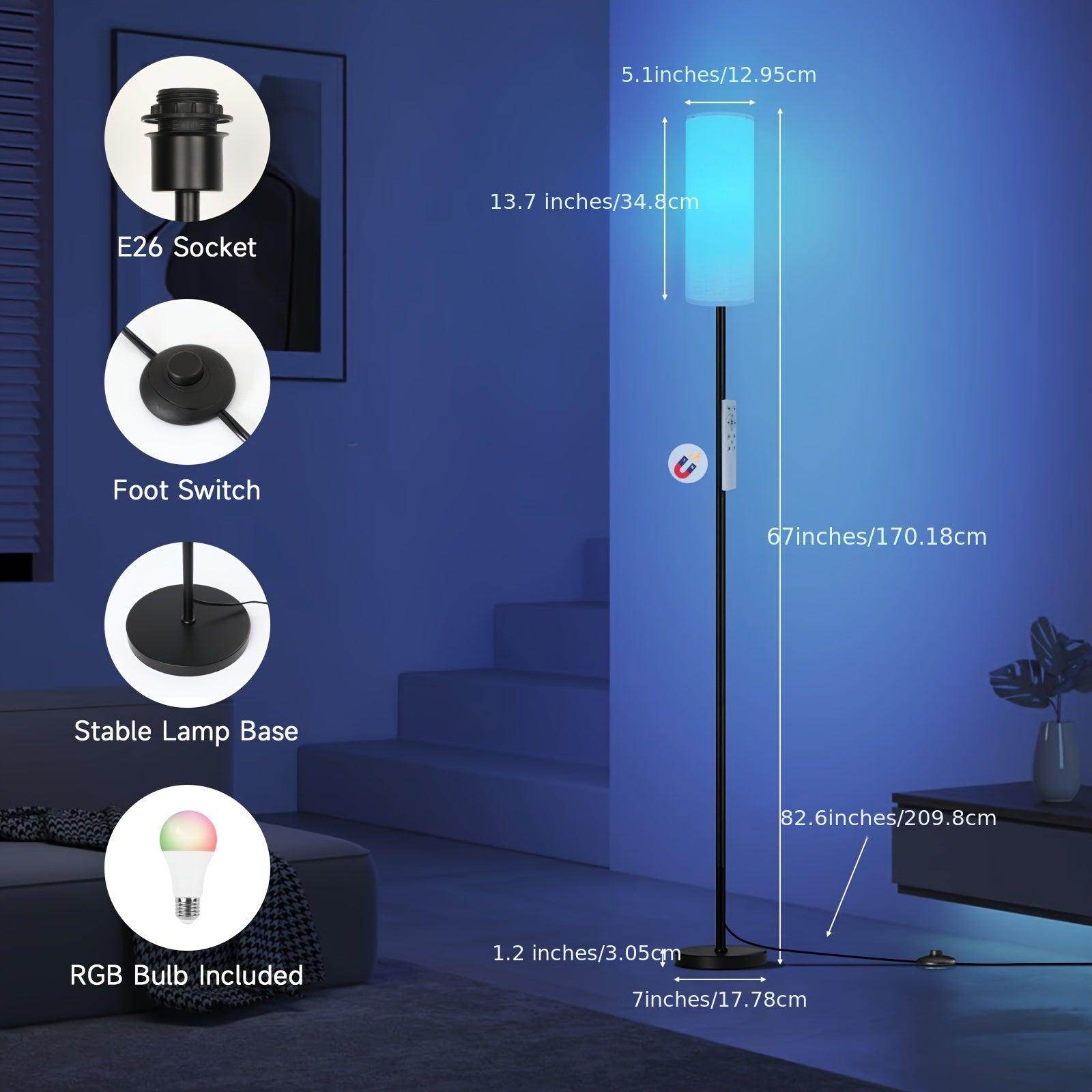 Curved Floor Lamp with Marble Base - My Store
