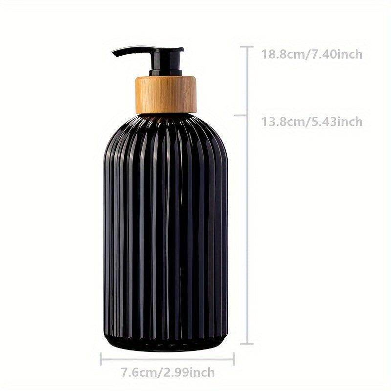 500ml Stripe Design Plastic Pump Bottle - My Store