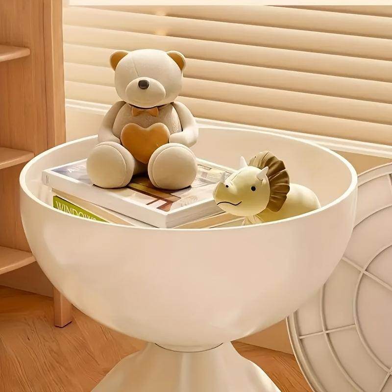 1pc Contemporary Water-Resistant Plastic Mini Bedside Table - My Store