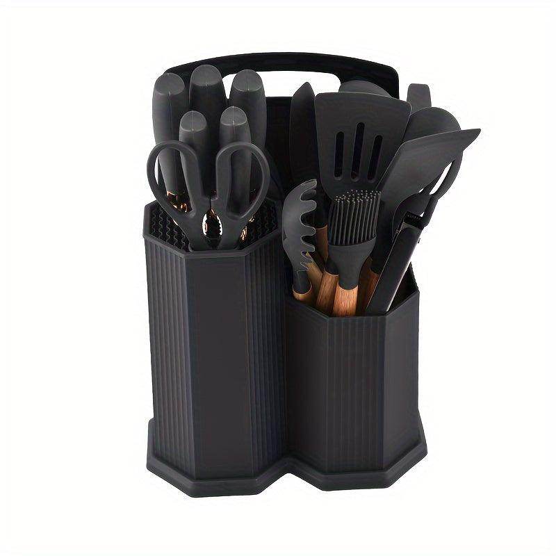 19pcs Silicone Kitchenware Set, Storage Bucket - My Store