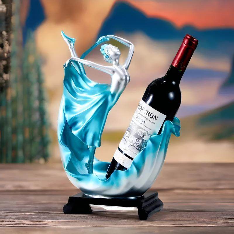 Elegant Ocean-Inspired Resin Wine Rack - My Store
