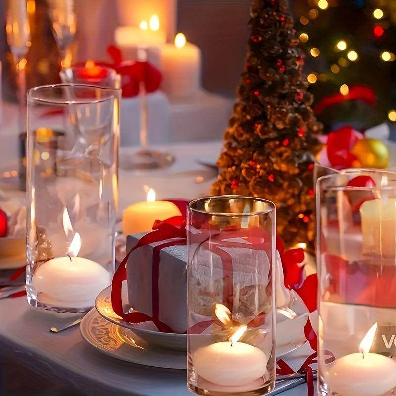 16pcs Elegant Glass Cylinder Candle Holders - My Store