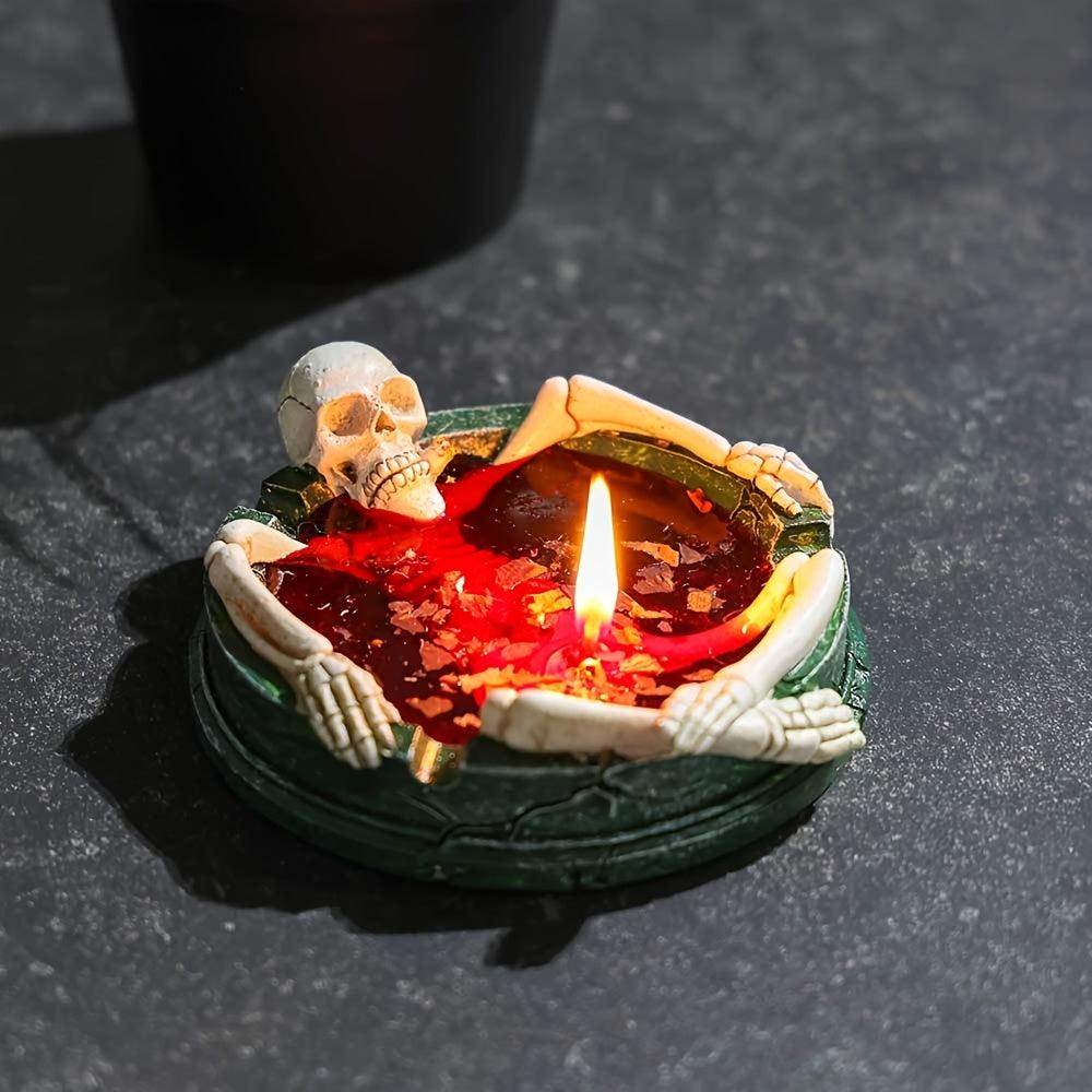 Skeleton Rose Aromatherapy Candle & Ashtray - My Store