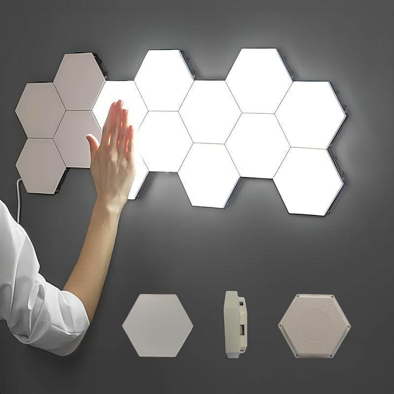 6pcs USB Powered Smart Touch LED Hexagon Wall Lights - My Store