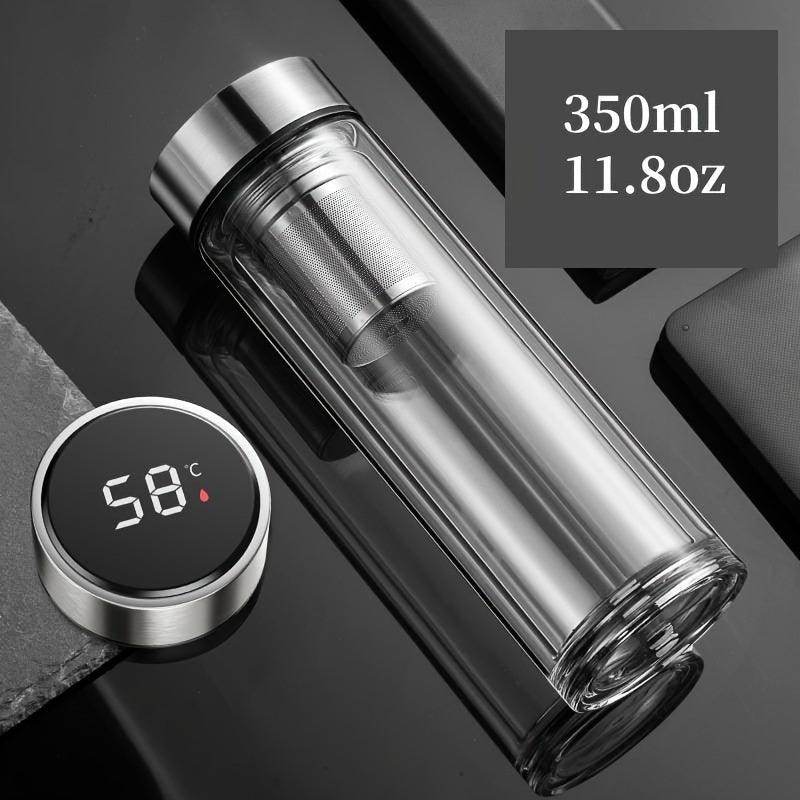 Double-Layer Glass Tea Bottle with Temperature Display - My Store