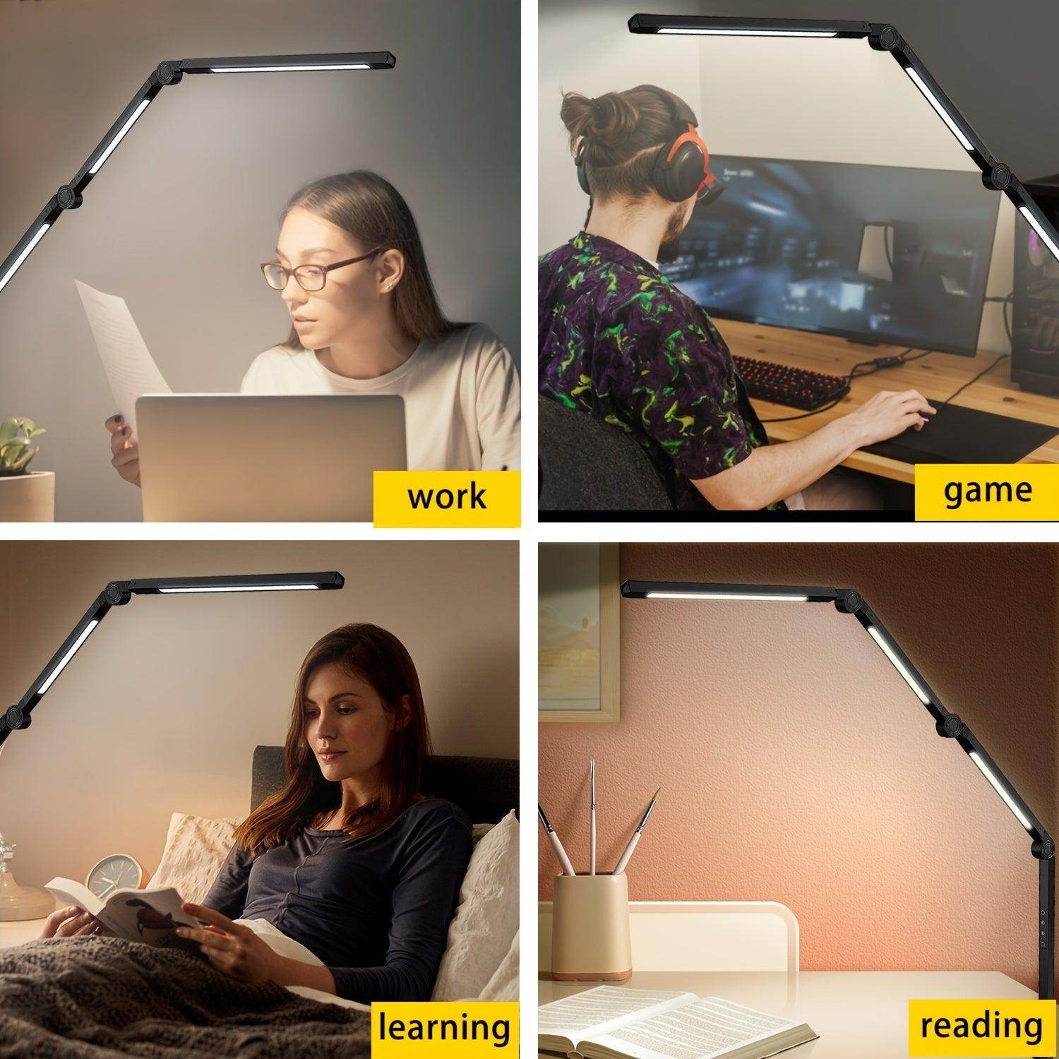 Flexible 4 Sections LED Desk Lamp with Clamp - My Store
