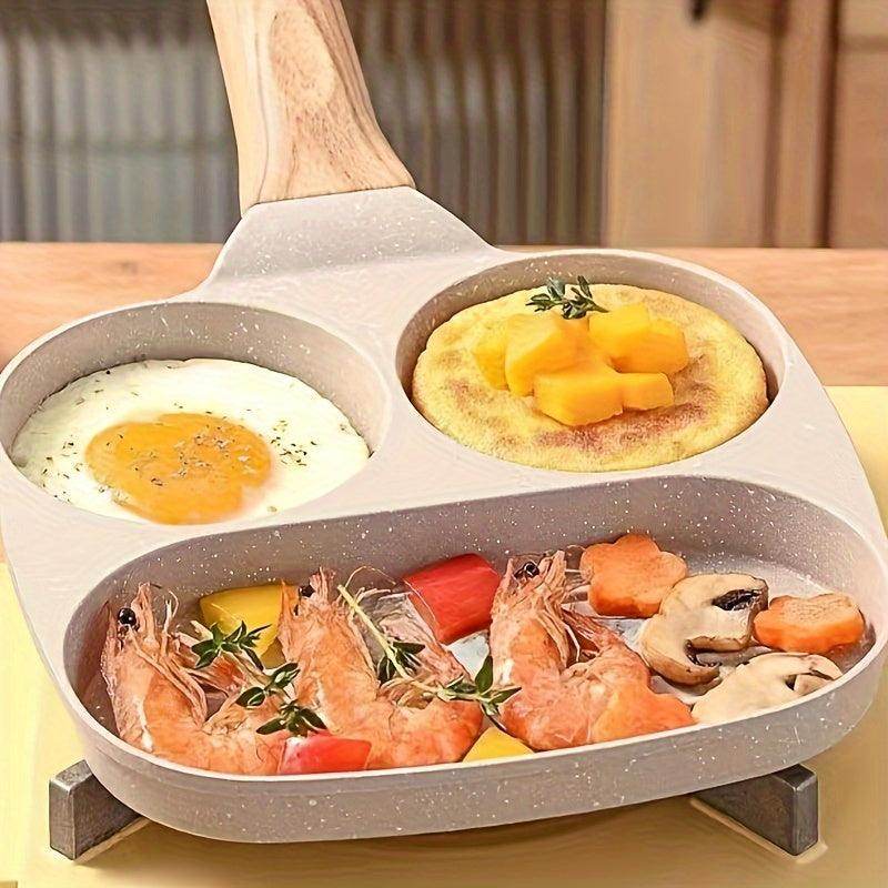 Triple Compartment Nonstick Breakfast Skillet - My Store