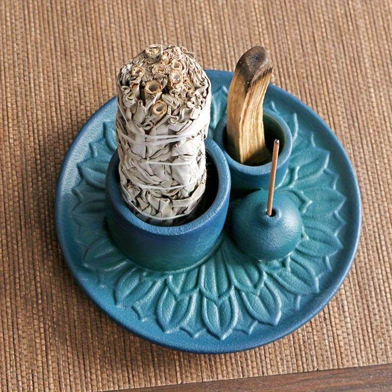Morandi-Inspired Ceramic Candle & Incense Holder - My Store