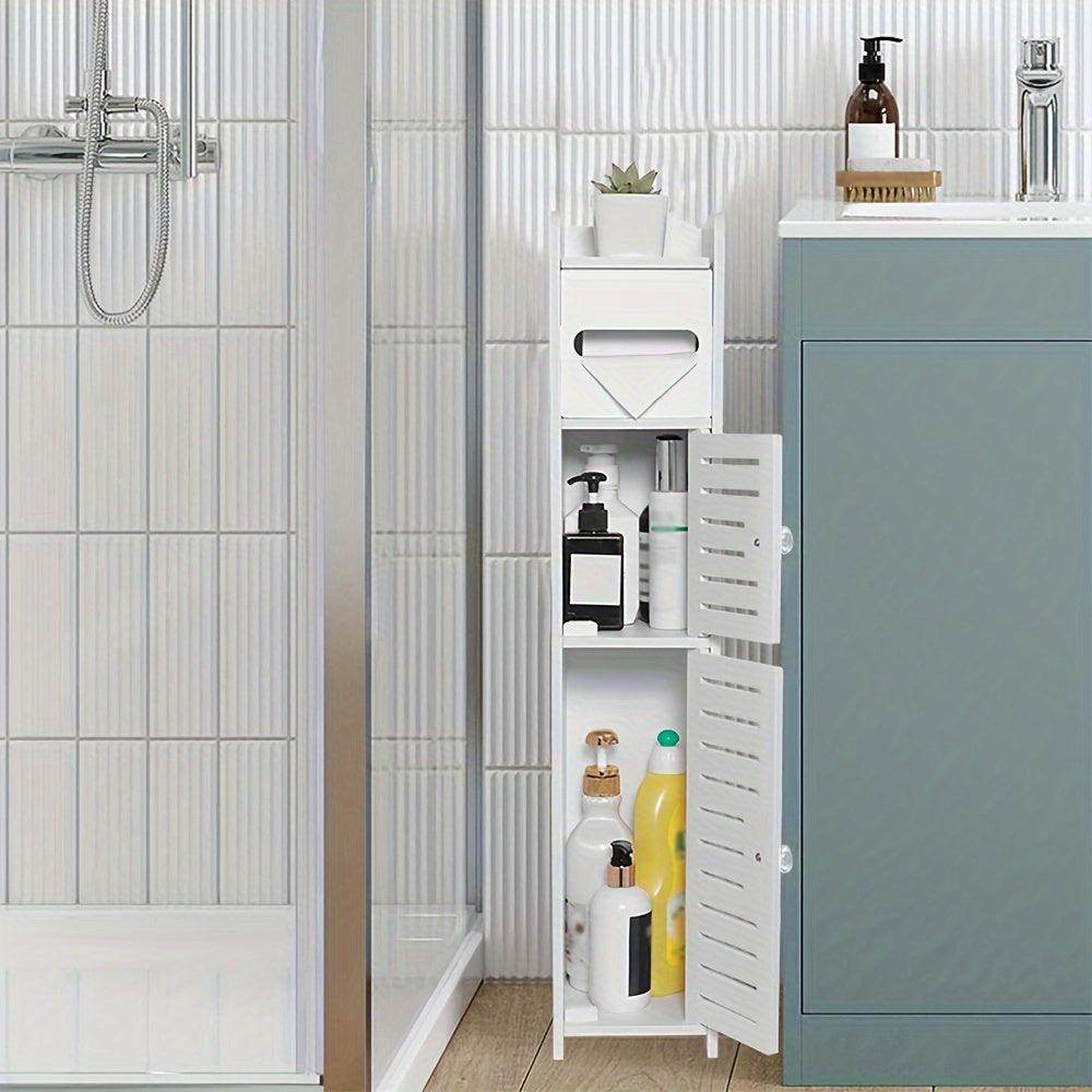 Freestanding Toilet Paper Holder & Bathroom Storage Cabinet - My Store