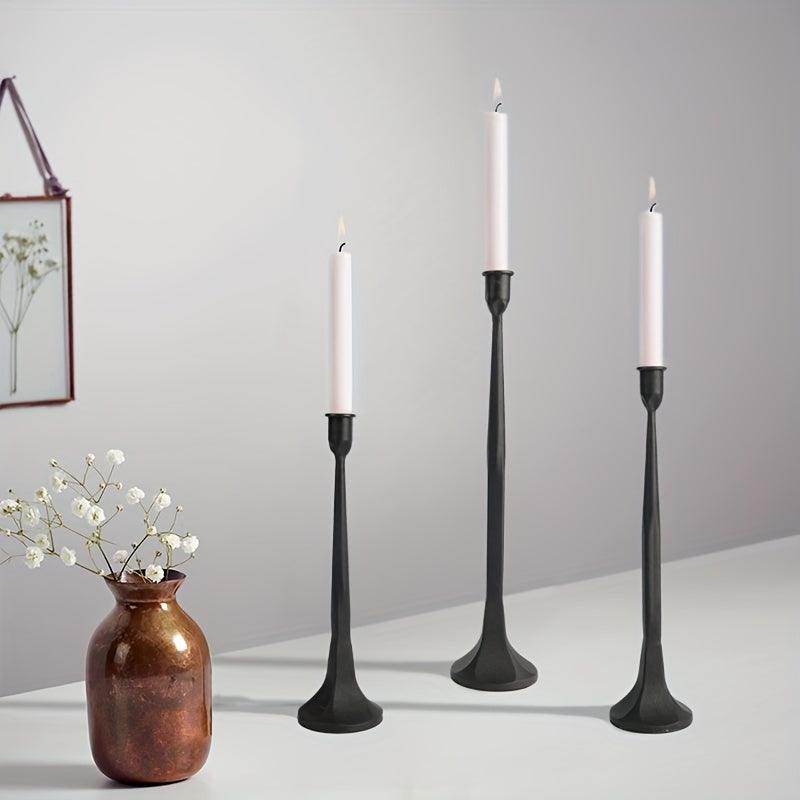 Black Iron Taper Candle Holder Set - My Store