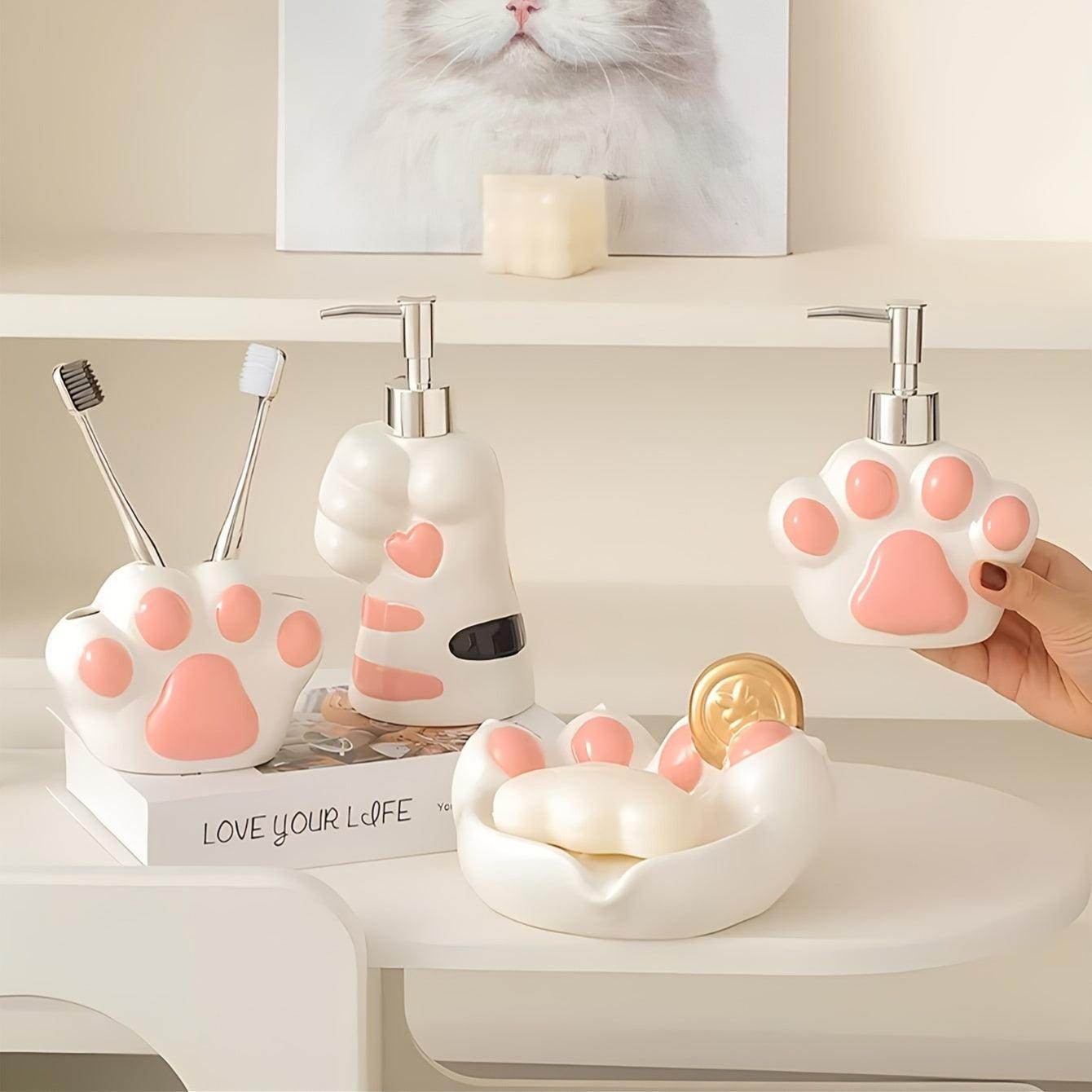 Ceramic Toothbrush Holder and Lotion Bottle Set - My Store