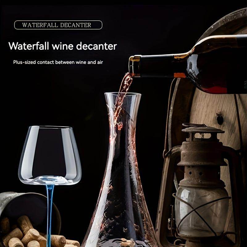 Elegant European Style Blue Ice Mountain Glass Decanter - My Store