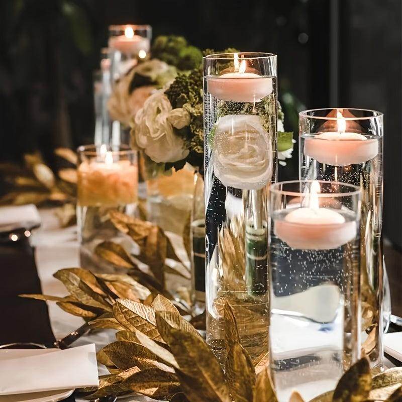 16pcs Elegant Glass Cylinder Candle Holders - My Store