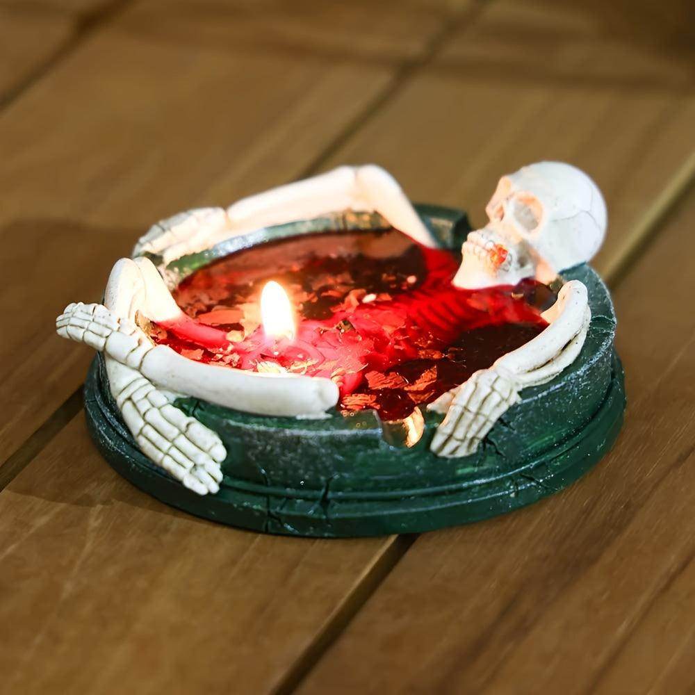 Skeleton Rose Aromatherapy Candle & Ashtray - My Store