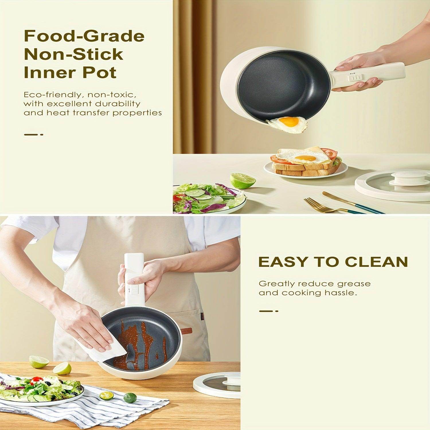 Dual Power Non-Stick Electric Pot with Steamer - My Store