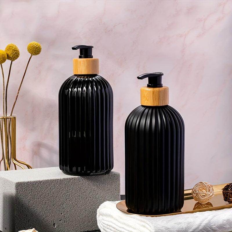 500ml Stripe Design Plastic Pump Bottle - My Store