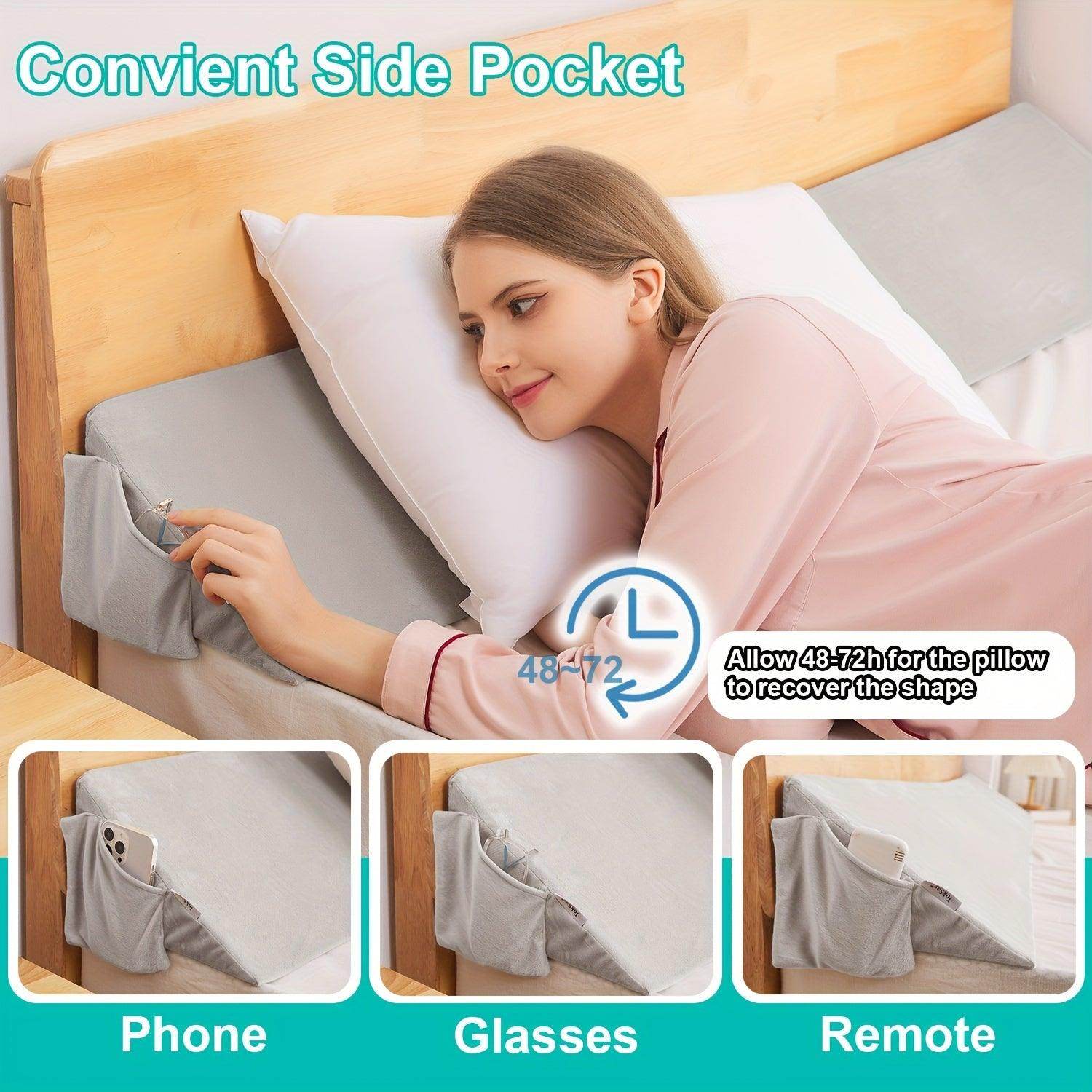 Adjustable High-Density Foam Headboard Pillow - My Store