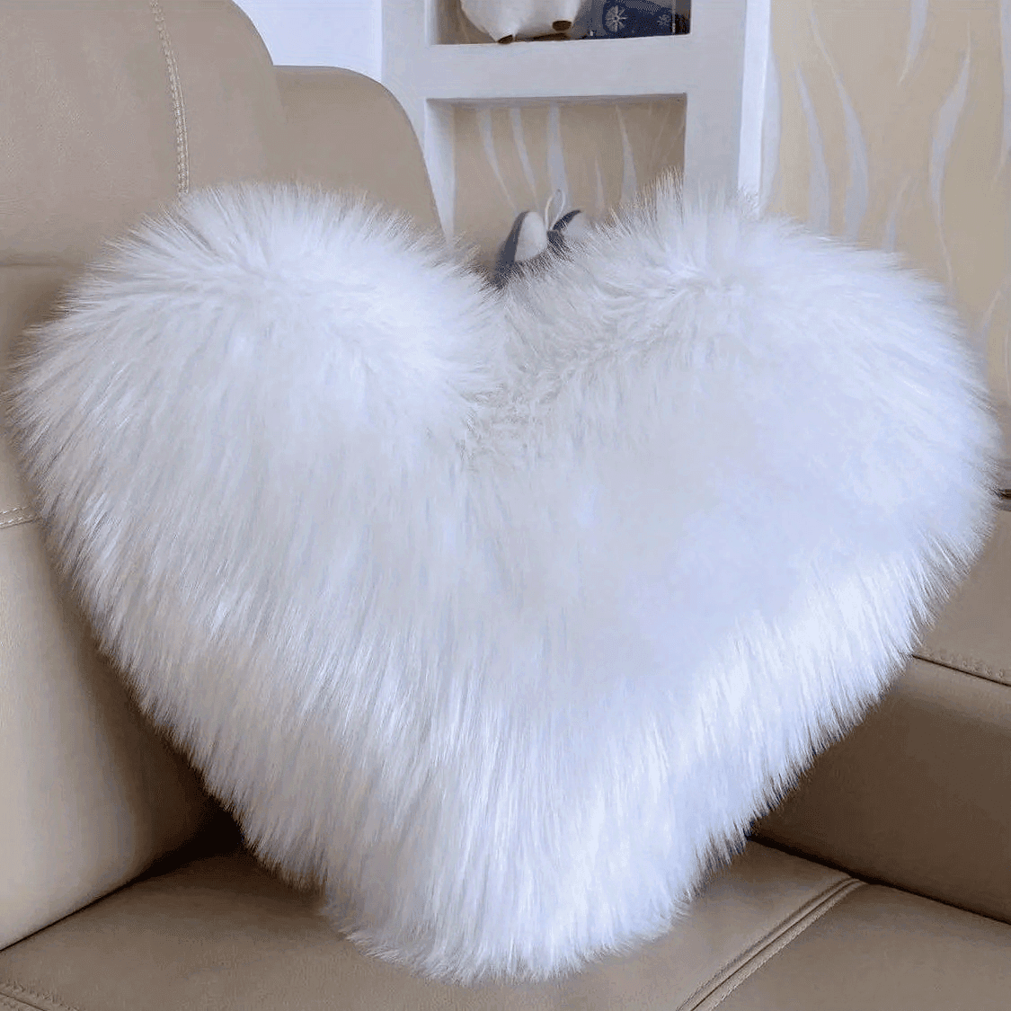 Love Heart Plush Pink Pillow - My Store