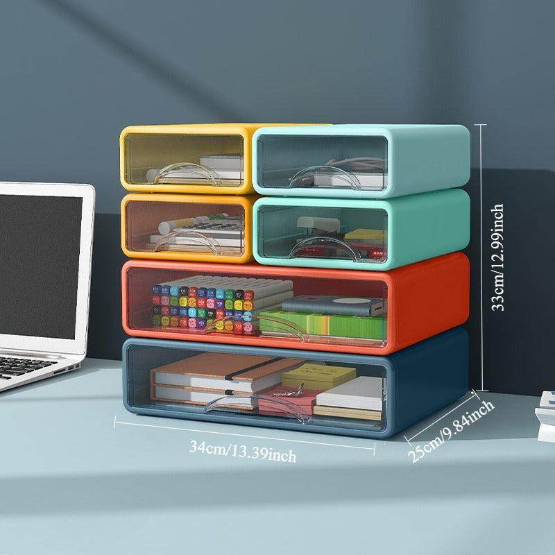 Stackable Office Storage Boxes with Drawers - My Store
