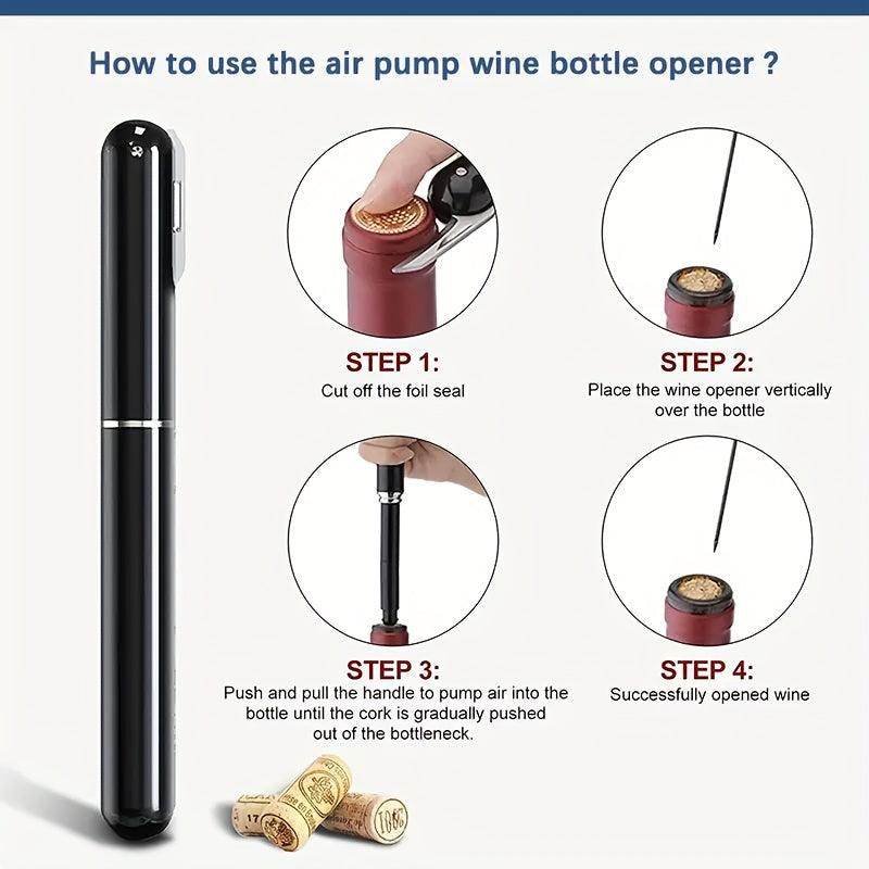 Portable Air Pressure Wine Opener with Foil Slicer - My Store