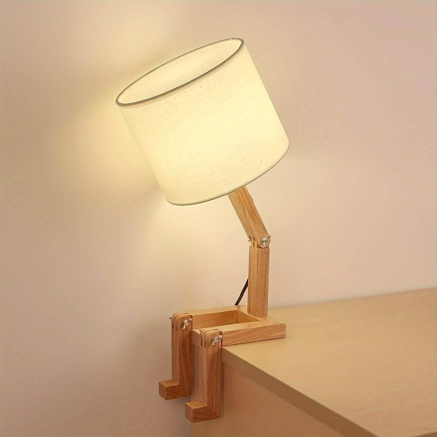 Robot Wooden Desk Lamp – Adjustable & Fun DIY Table Light - My Store