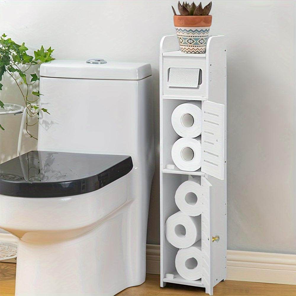 Freestanding Toilet Paper Holder & Bathroom Storage Cabinet - My Store