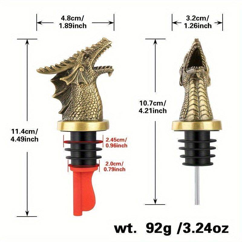 Golden Dragon Head Wine Pourer - My Store