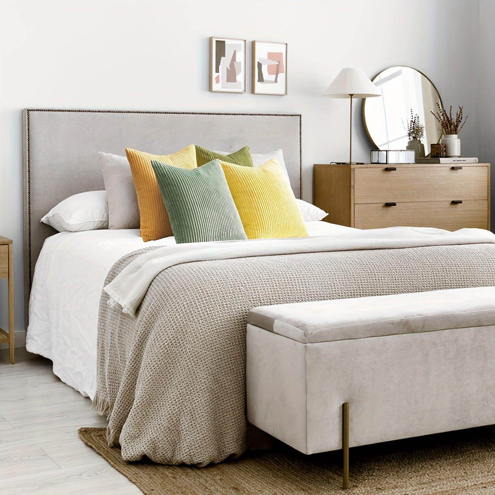 Decorative Gradient Corduroy Pillow Covers – Set of 4 - My Store