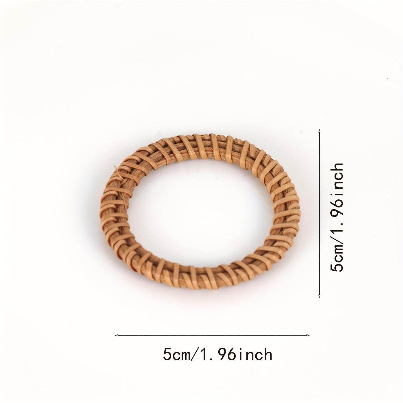 6pcs Round Woven Napkin Holder for - My Store