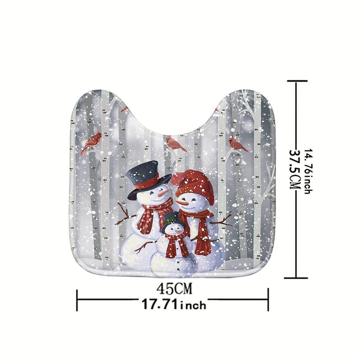 Christmas Snowman Shower Curtain Set - My Store