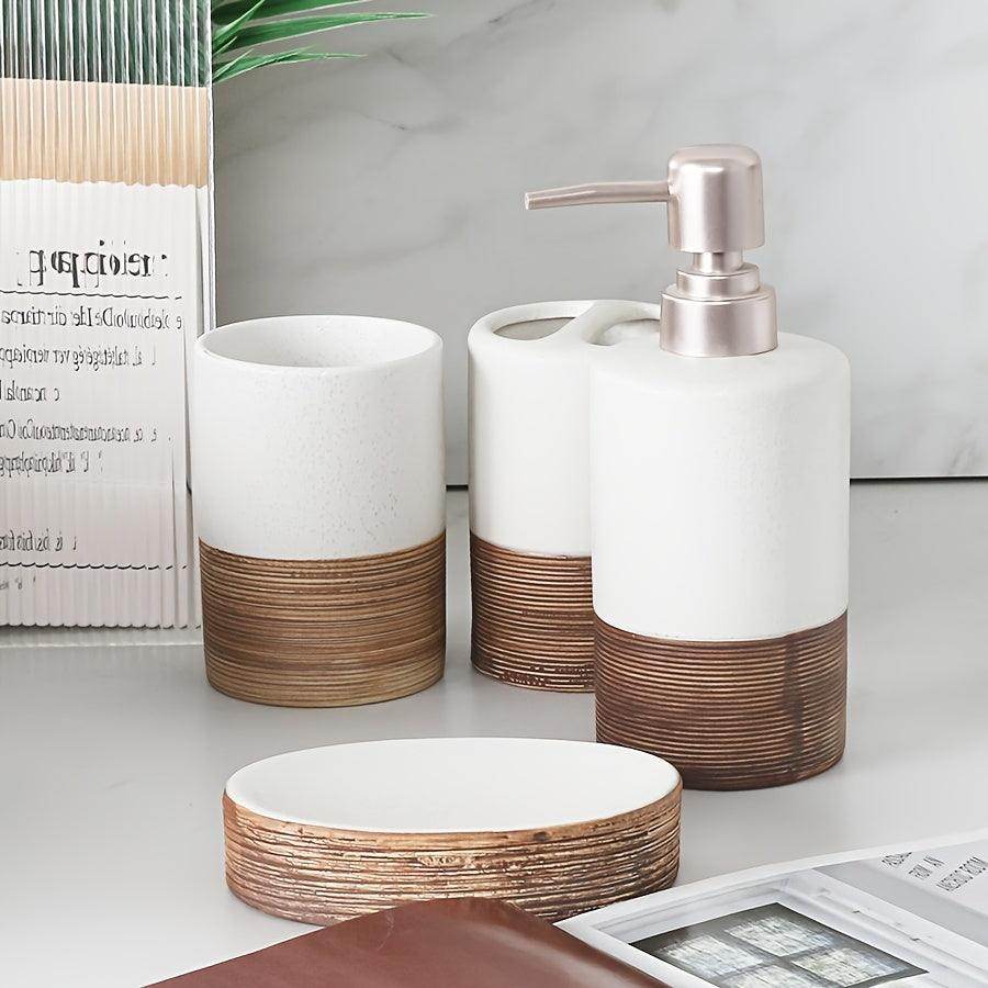 4-Piece Ceramic Bathroom Accessory Set - My Store