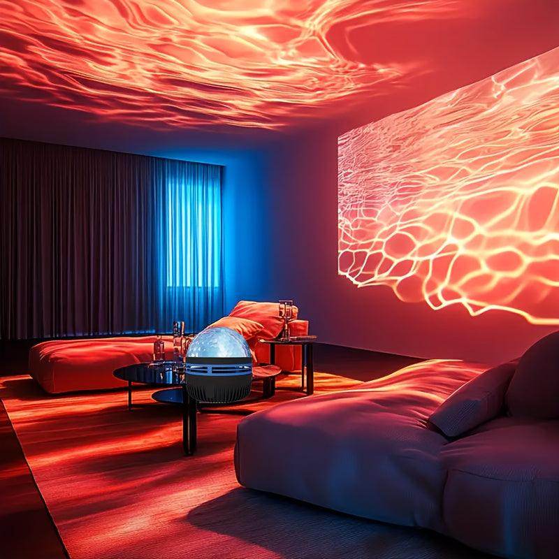 Galaxy Projector 1pc - USB-Powered Water Ripple Effect with Remote - My Store