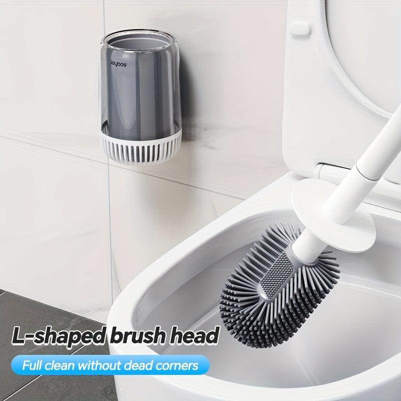 Silicone Bristle Toilet Brush Set with Ventilated Holder - My Store