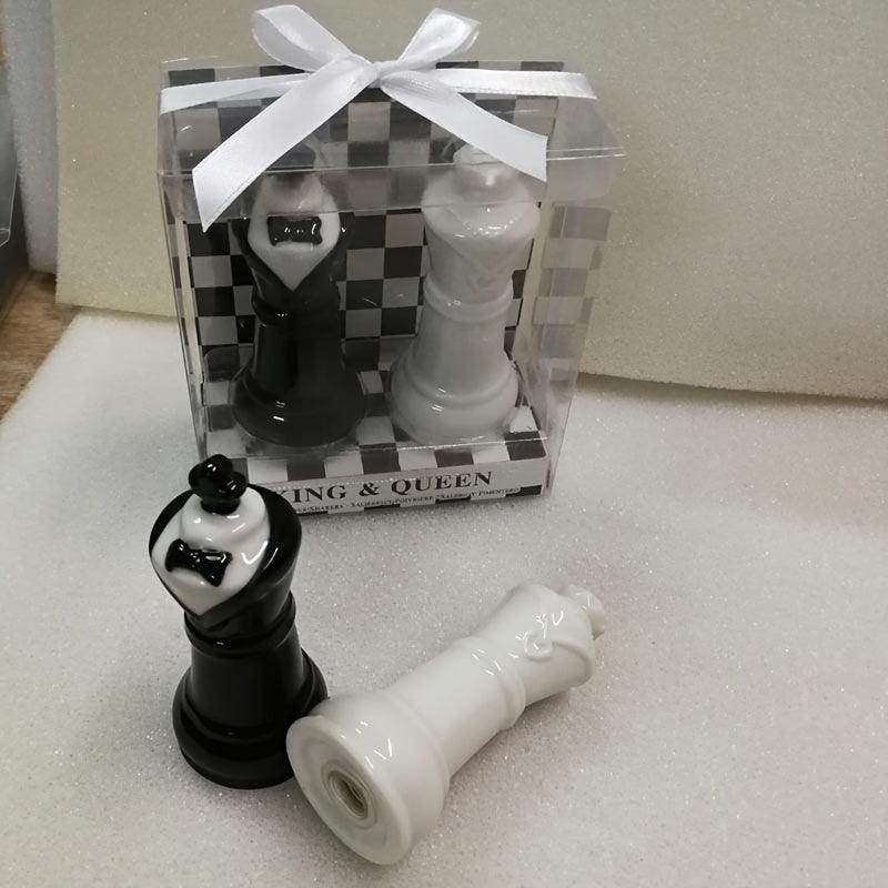 Chess King & Queen Ceramic Salt and Pepper Shaker Set - My Store