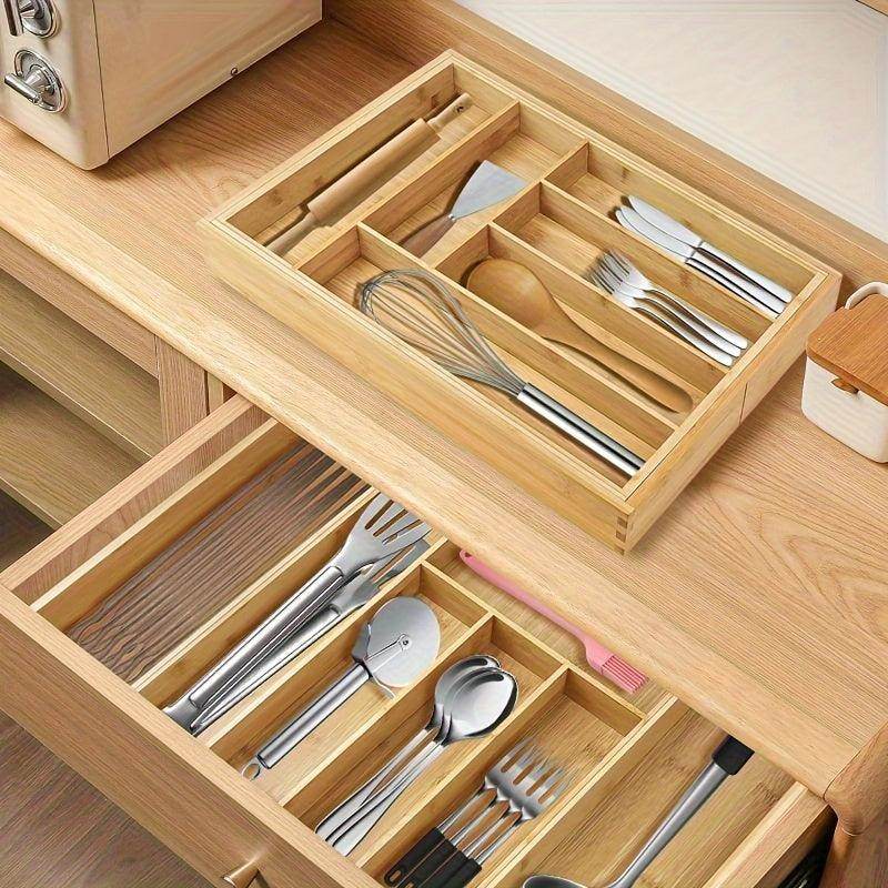 Expandable Bamboo Cutlery Tray - My Store