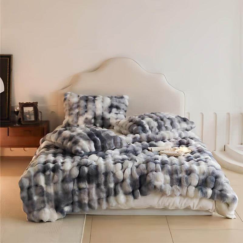Faux Rabbit Fleece Throw Blanket – Soft & Warm for All Seasons - My Store