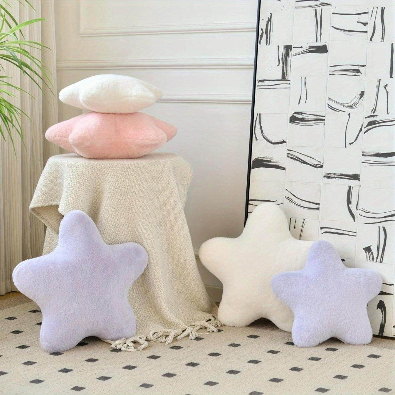 Modern Star-Shaped Plush Throw Pillow - My Store