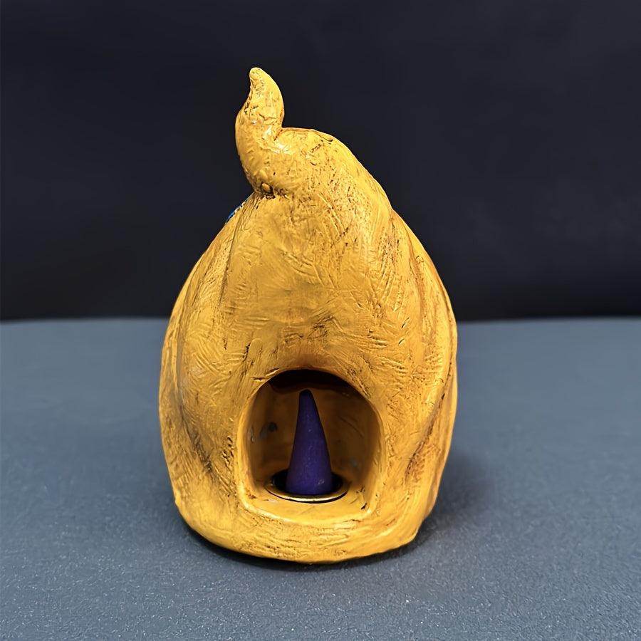 Christmas Gnome Resin Incense Burner with Tweezers - Fragrance-Free, Creative Elf Design for Home & Office Decor, Perfect Holiday Gift - My Store