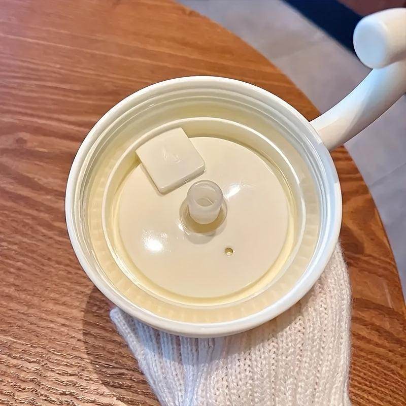 Cute White Rabbit Bear Coffee Cup with Lid - My Store