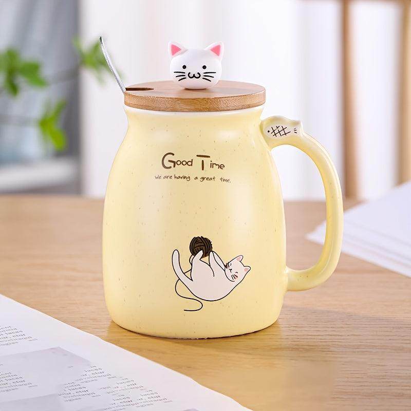 Happy Nooke™ I Cartoon Cat Ceramic Mug - My Store