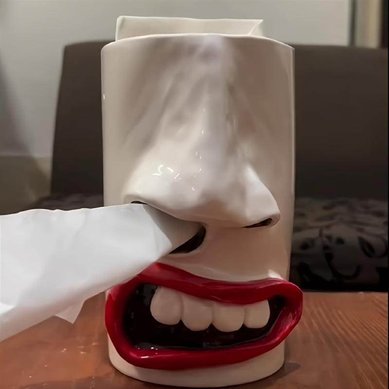 Creative Handmade Resin Funny Face Tissue Holder - My Store
