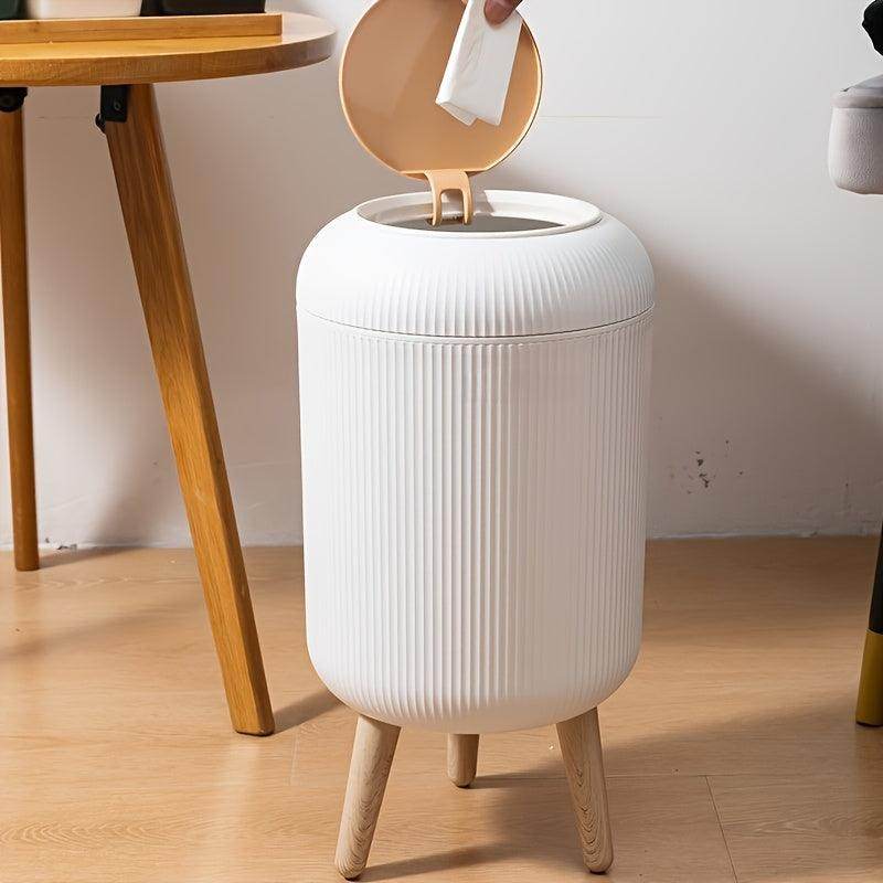 Elegant Plastic Trash Can with Legs - My Store