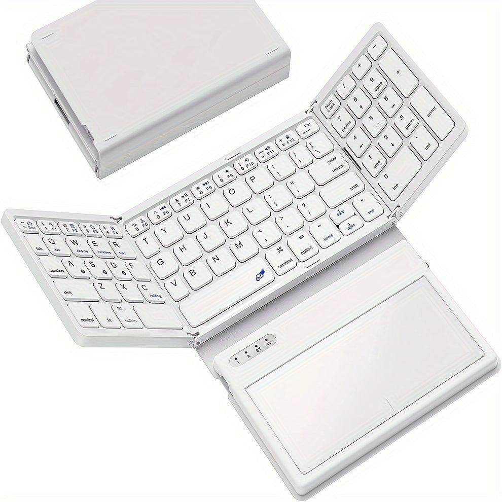 Compact Folding Wireless Keyboard – Touchpad & Rechargeable - My Store